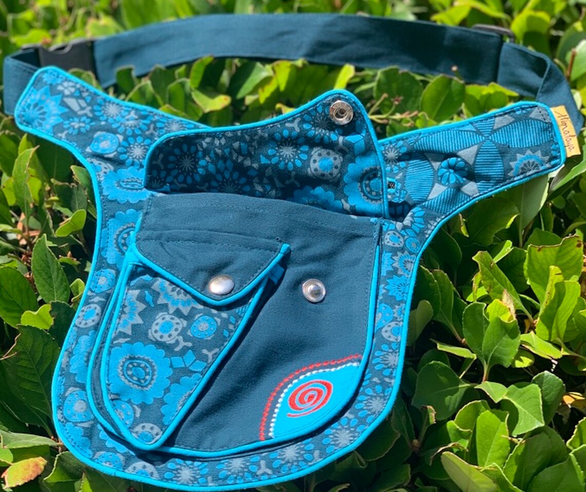 100 Cotton Multipurpose Waist Pack Bag Festival Belt Bag Etsy Canada