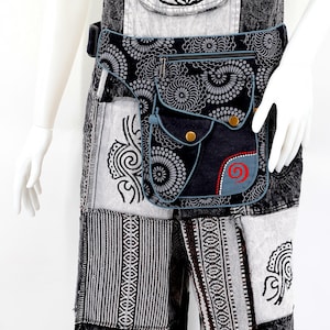Embroidered Himalaya Cotton Fanny Pack Colorful Swirl Hippie Bag