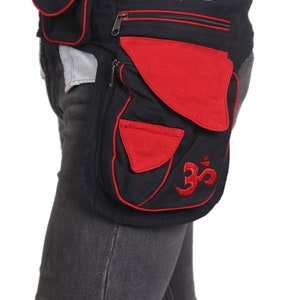 Handmade Cotton Festival Belt Bag Embroidered Hip Pack