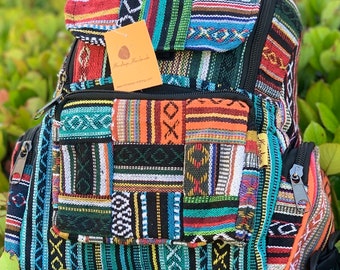 Handmade Mini Cotton Backpack Fair Trade Hippie Festival Bag