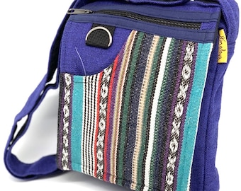 Handgemachte Baumwolle Crossbody Tasche Boho Hippie Reisepass Tasche