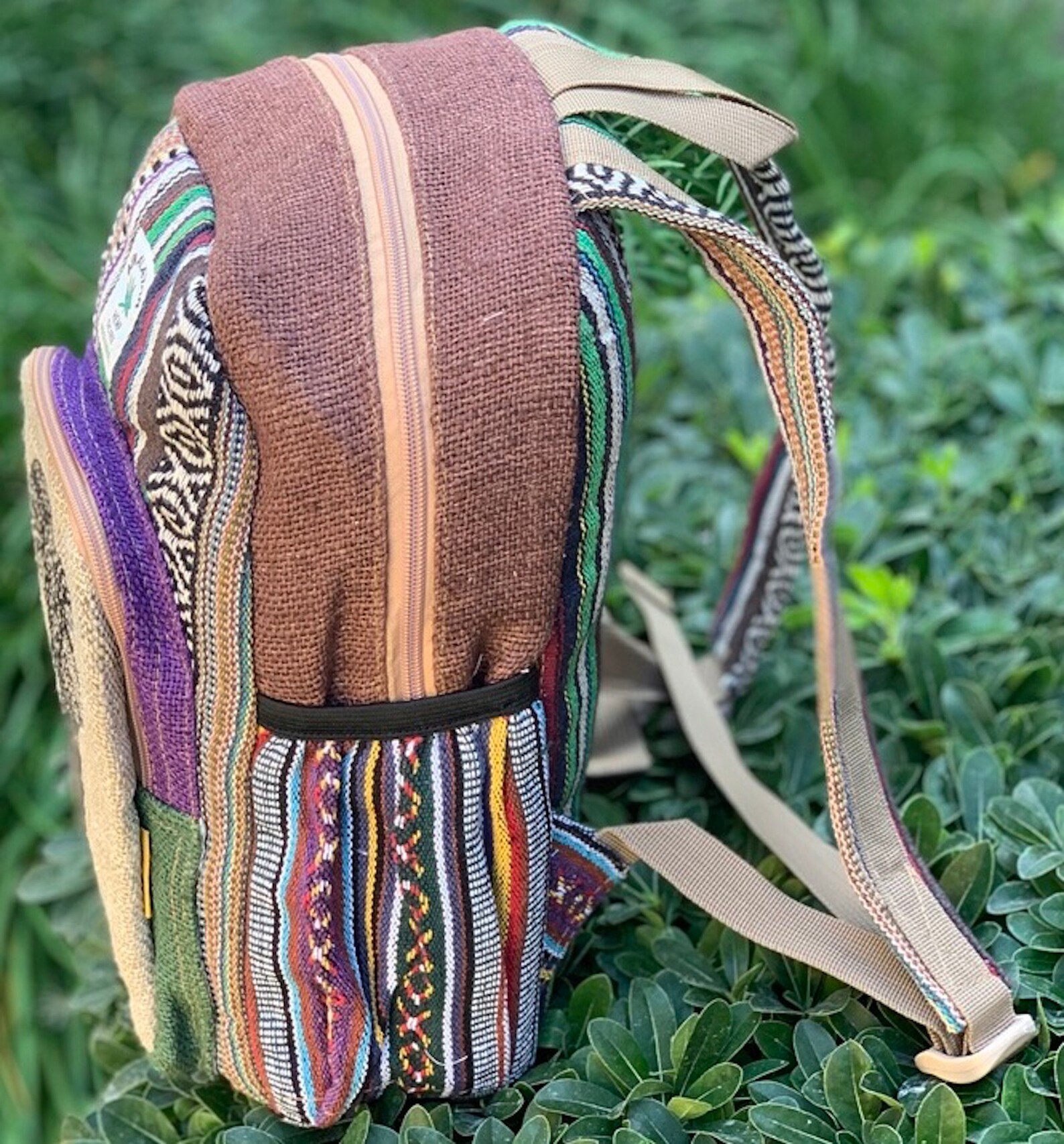 Unique Himalaya Hemp Backpack Small Backpack Hippie Backpack Etsy