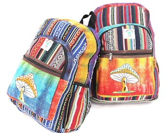 Himalaya Hemp Backpack Tie Dye Hippie Festival Laptop Bag
