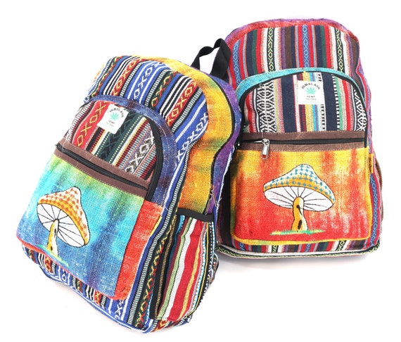 Himalaya Hemp Backpack Tie Dye Hippie Festival Laptop Bag - Etsy display picture 2