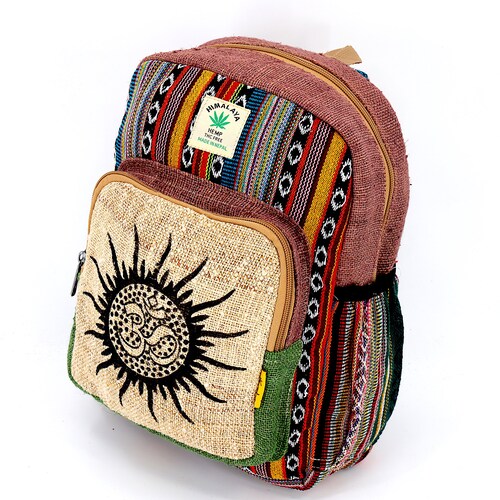 Mini Hemp Backpack with Padded Straps & Hidden Pocket, Eco-Friendly Daypack Amazon.com | Dime Bags Small Everyday Backpack, Padded  main image 4