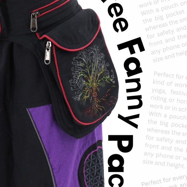 Unique design multipurpose Fanny Pack Hippie Bag Hip Bag Waist Pack Bag Festival Bag Travel waist pack | FAIR TRADE | Handmade with Love