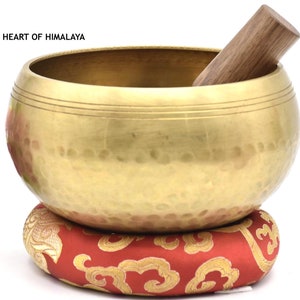 Authentic Hand beaten Tibetan singing bowl for Meditation peace & love Mindfulness Yoga-Chakra Sound Healing