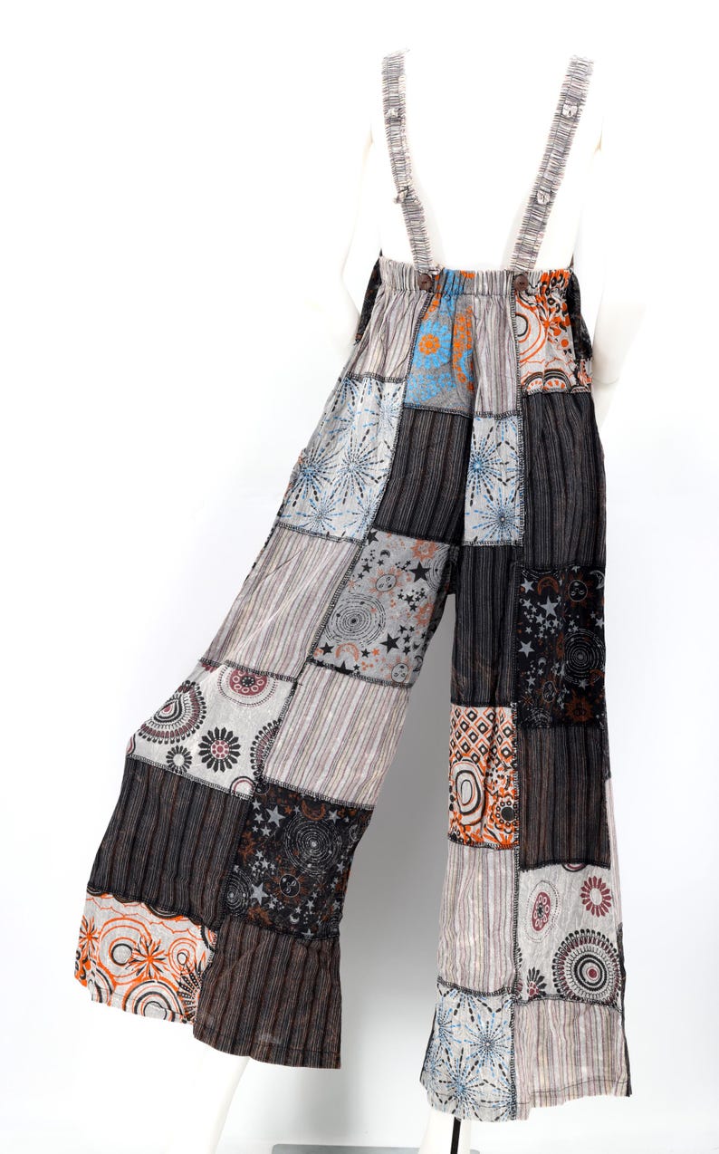 Cotton Patchwork Overalls Handmade Hippie Bohemian Jumpsuit - Etsy