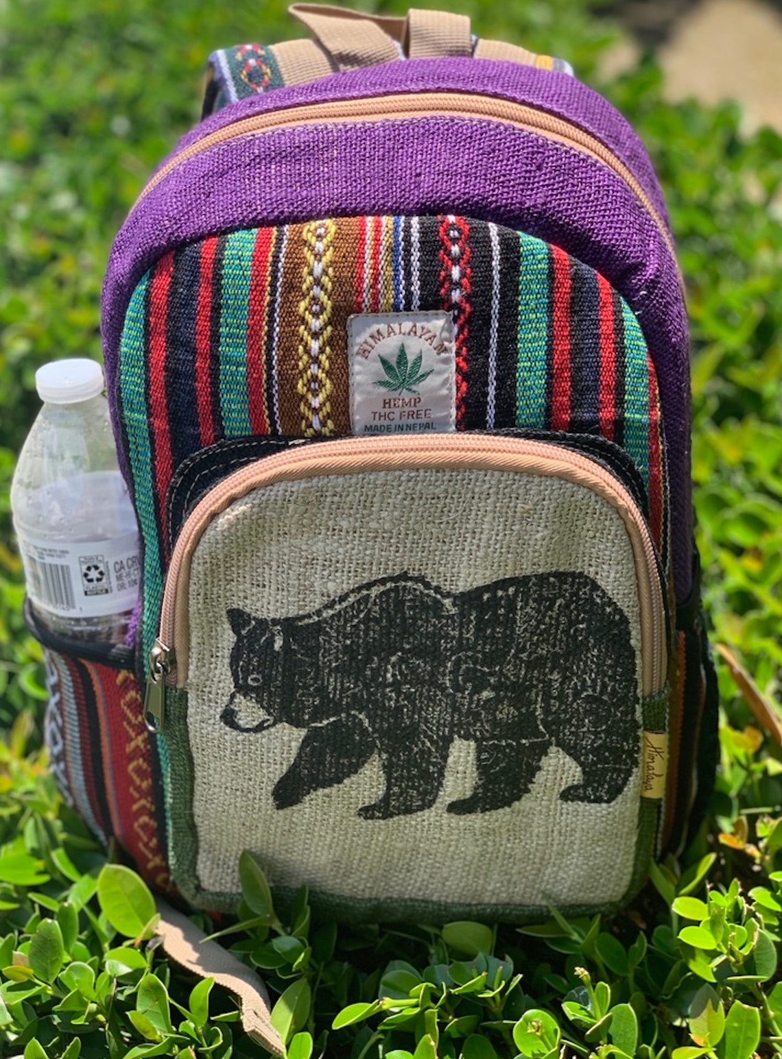 Unique Mini Hemp Backpack Small Back Pack Hippie Bag Pack Etsy