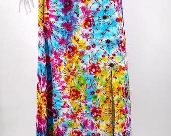 Handmade Tie Dye Cotton Skirt Bohemian Hippie Style