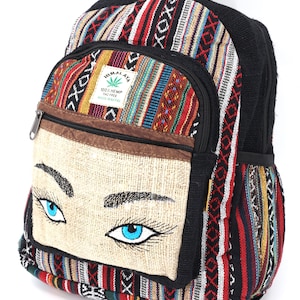 Himalaya Hemp Small Backpack Fair Trade Hippie Festival Bag
