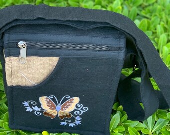 Handmade Cotton Crossbody Bag Boho Hippie Festival Passport Bag