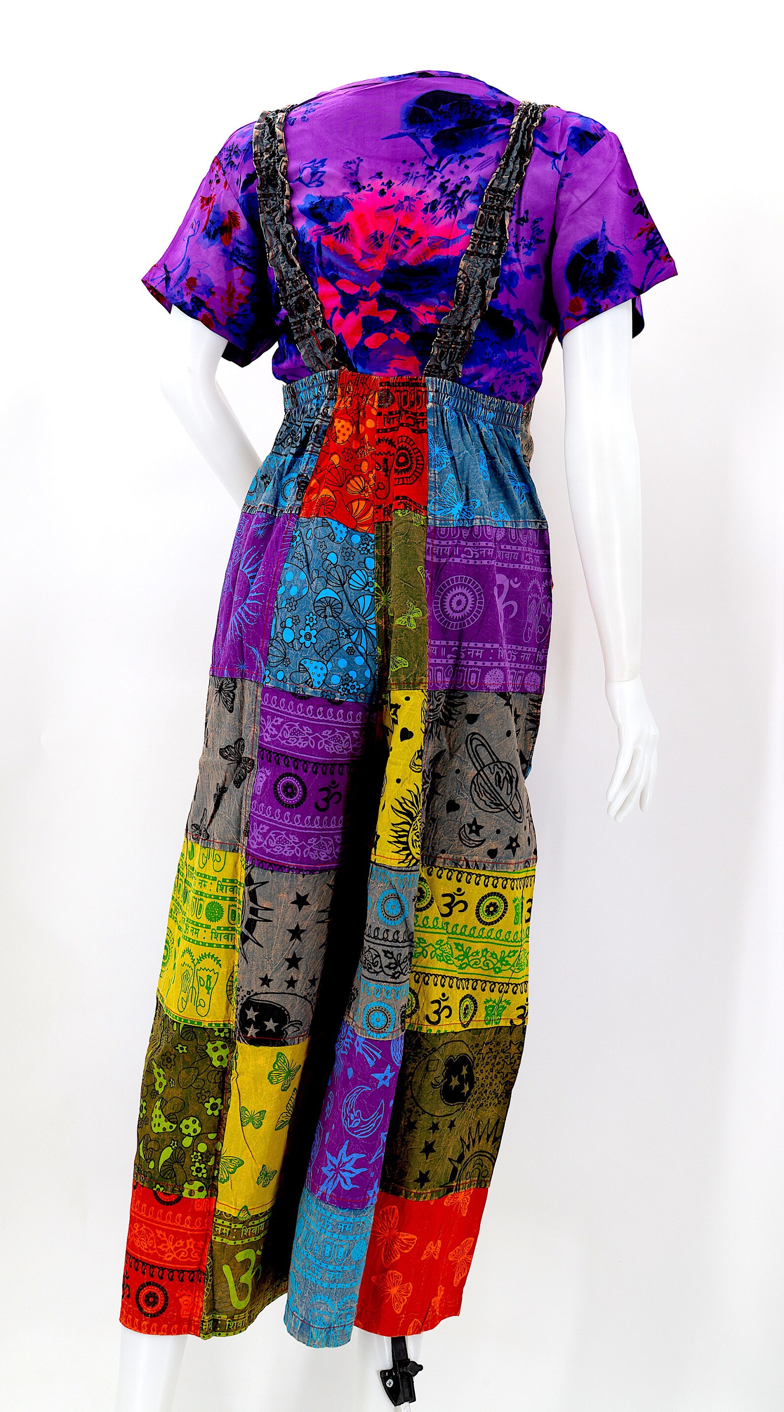 Overall Colorfull Handmade Cotton Patchwork Overalls Colorful Hippie Bohemian Jumpsuit - Etsy