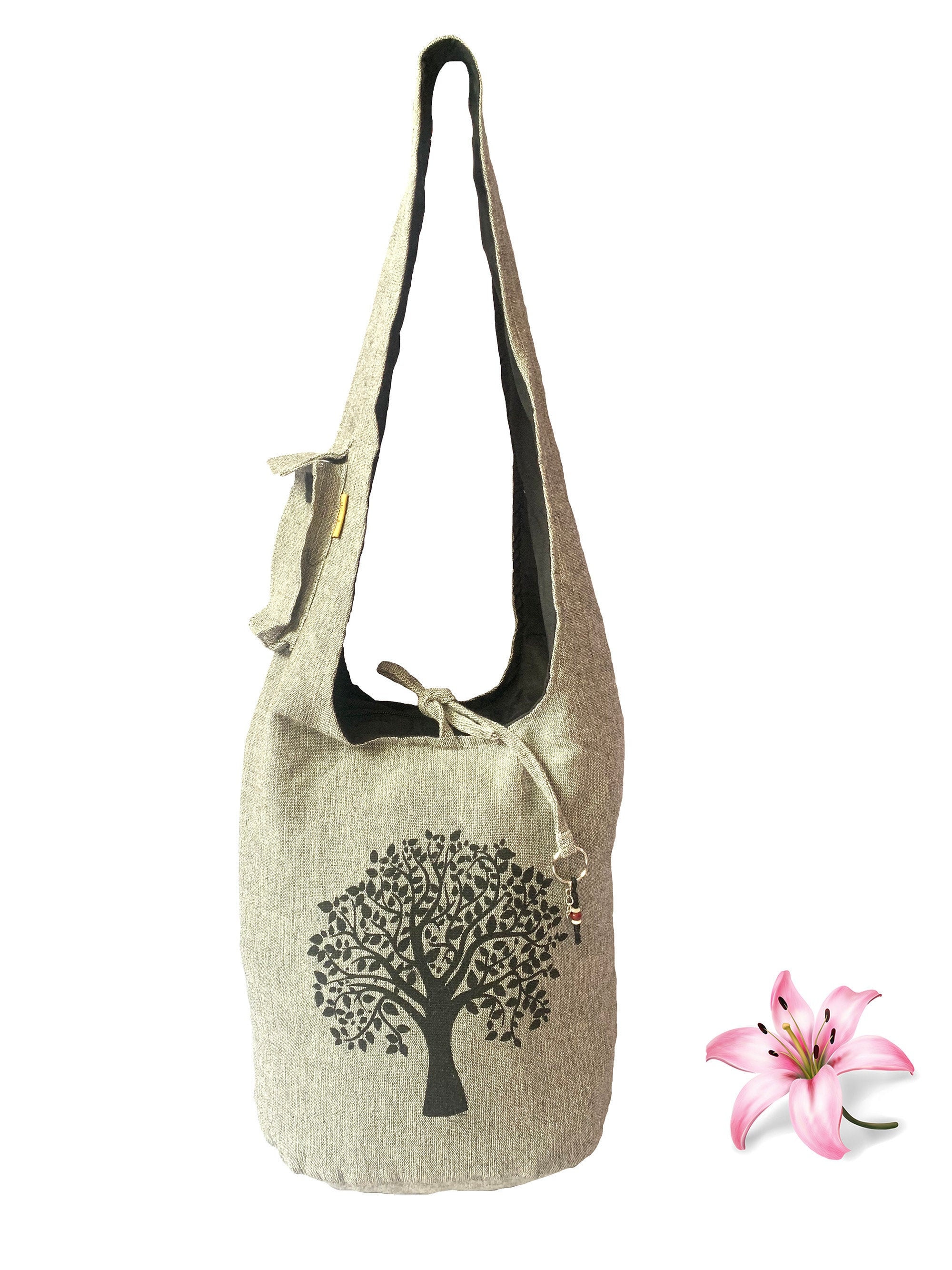 Tree of Life cotton Hand Made in Nepal Hobo Bag Crossbody Purse