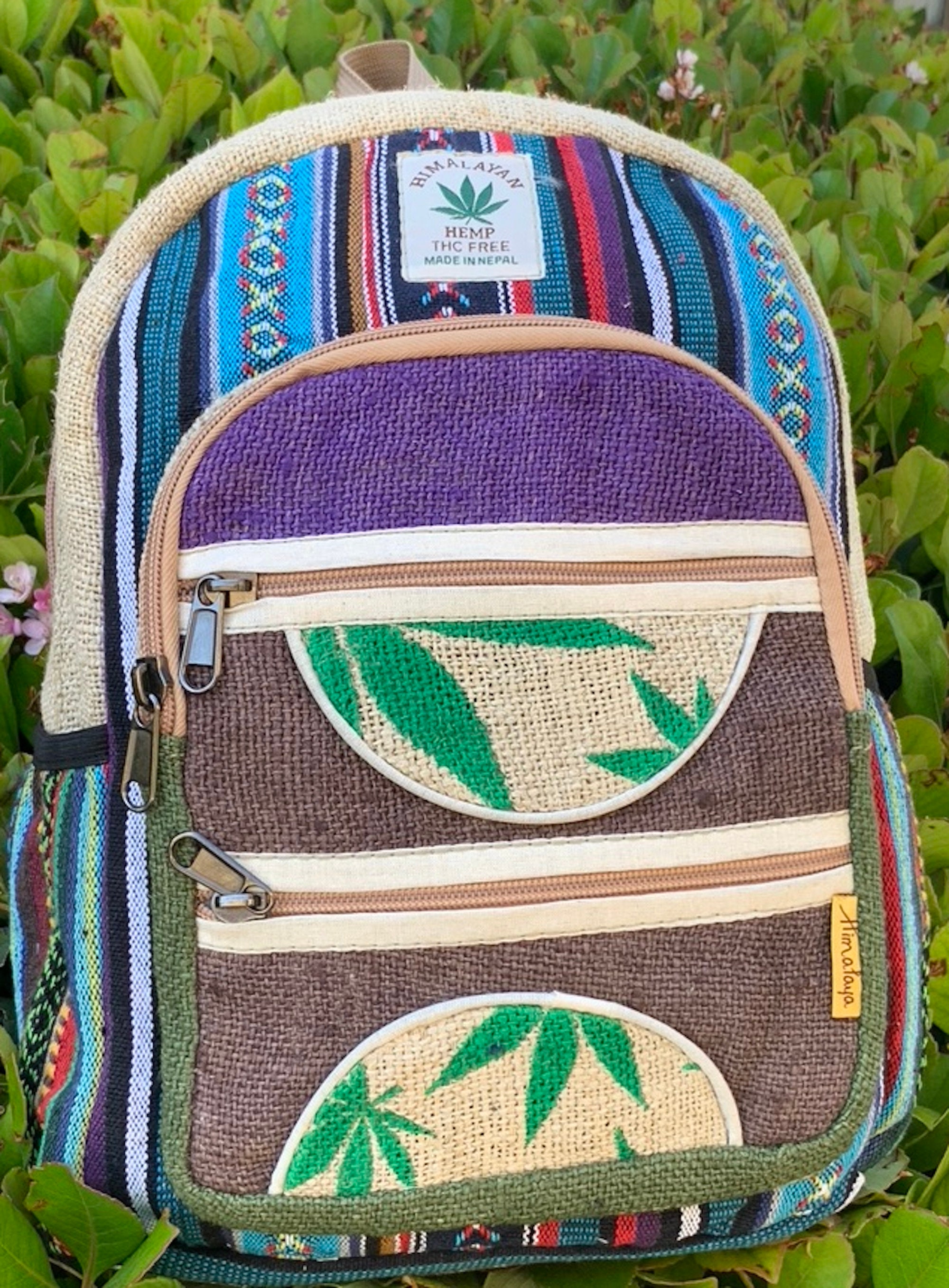 Unique Mini Hemp Backpack Small Back Pack Hippie Bag Pack Etsy