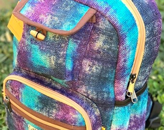 Tie Dye Himalaya Hemp Backpack Small Backpack Hippie Backpack Festival Backpack Hiking Backpack 100% Hemp FAIR TRADE | Handmade with Love