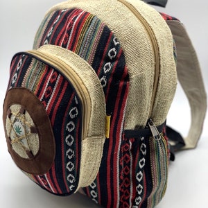 Unique design Himalaya Hemp Backpack Small Backpack Hippie Backpack Festival Backpack Hiking & Tablet Backpack FAIR TRADE Handmade with Love