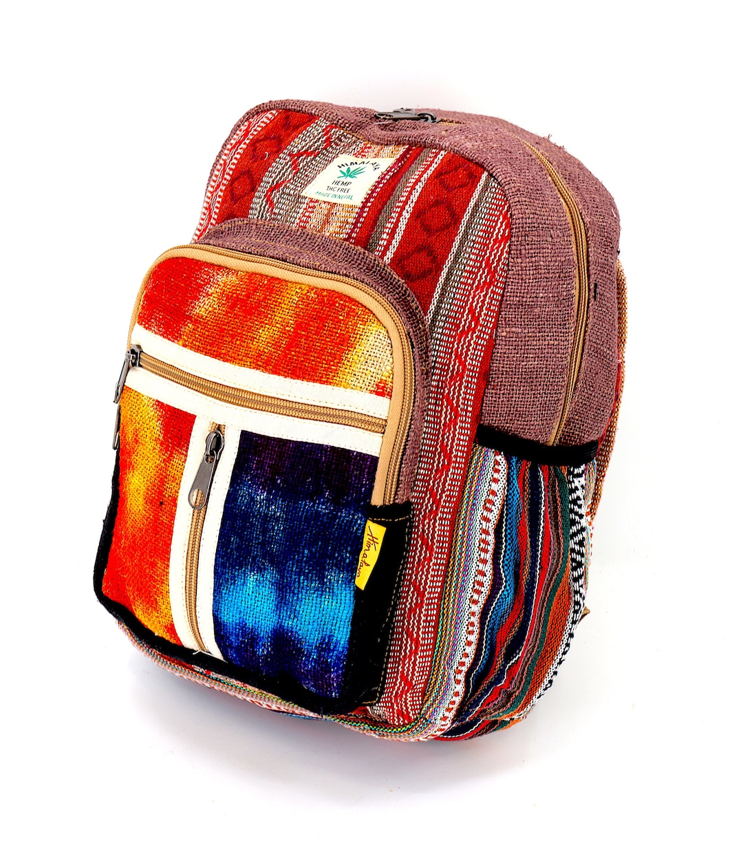 Tie Dye Hemp Mini Backpack Handmade Hippie Boho Bag - Etsy display picture 1
