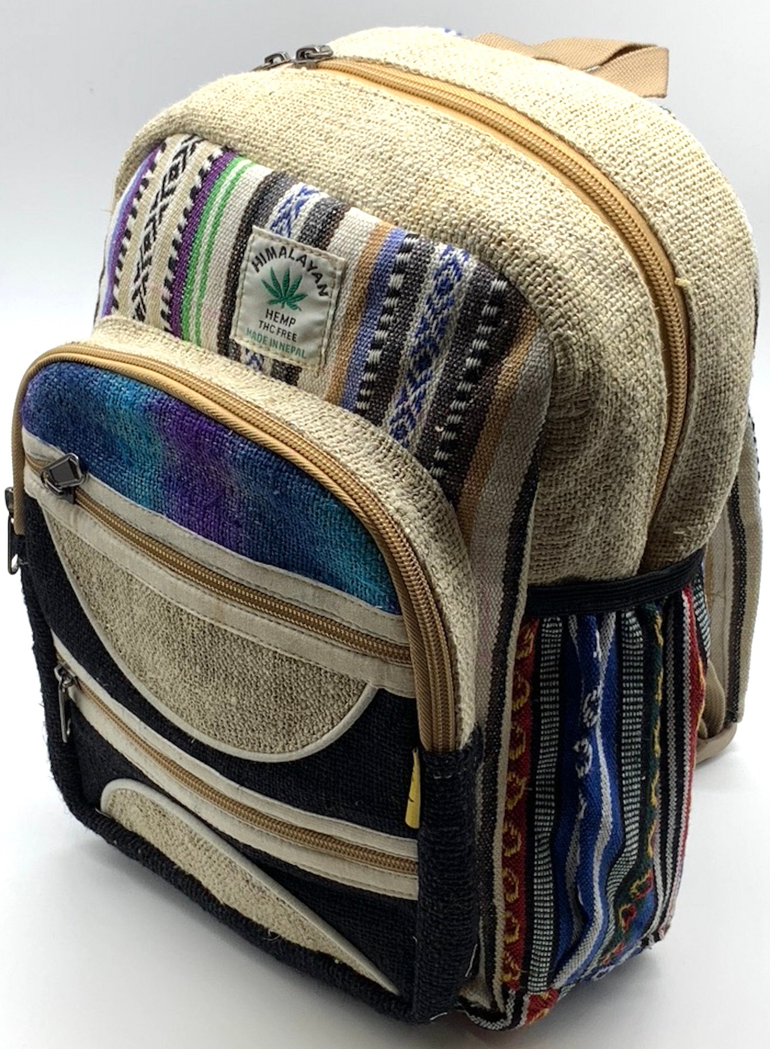 Unique Design Mini Hemp Backpack Small Back Pack Hippie Bag Etsy