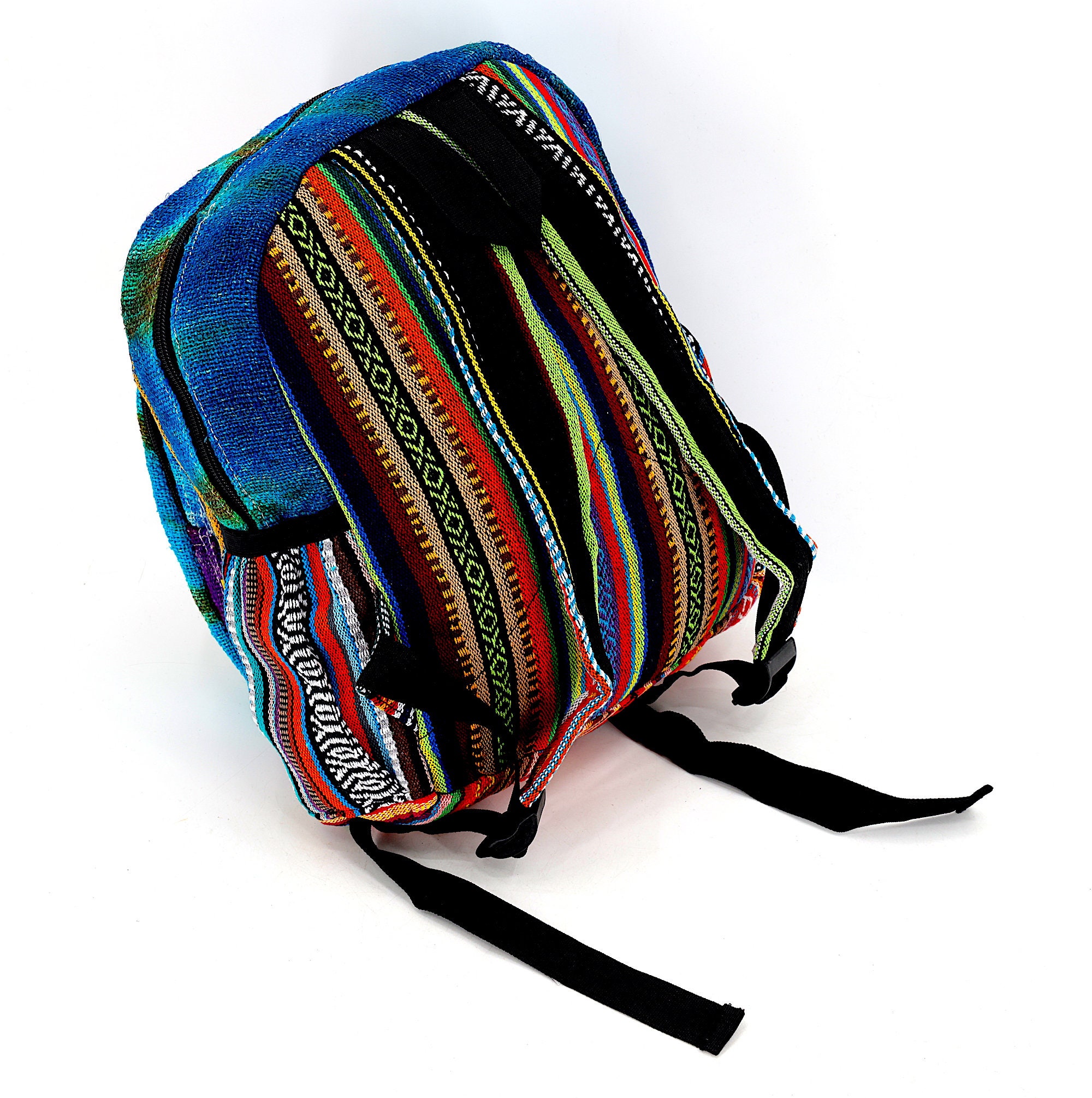 Himalayan Hemp Aztec Mini Backpack Himalayan Hemp Mini Backpack Aztec Calendar Tie Dye Boho Bag  main image 4