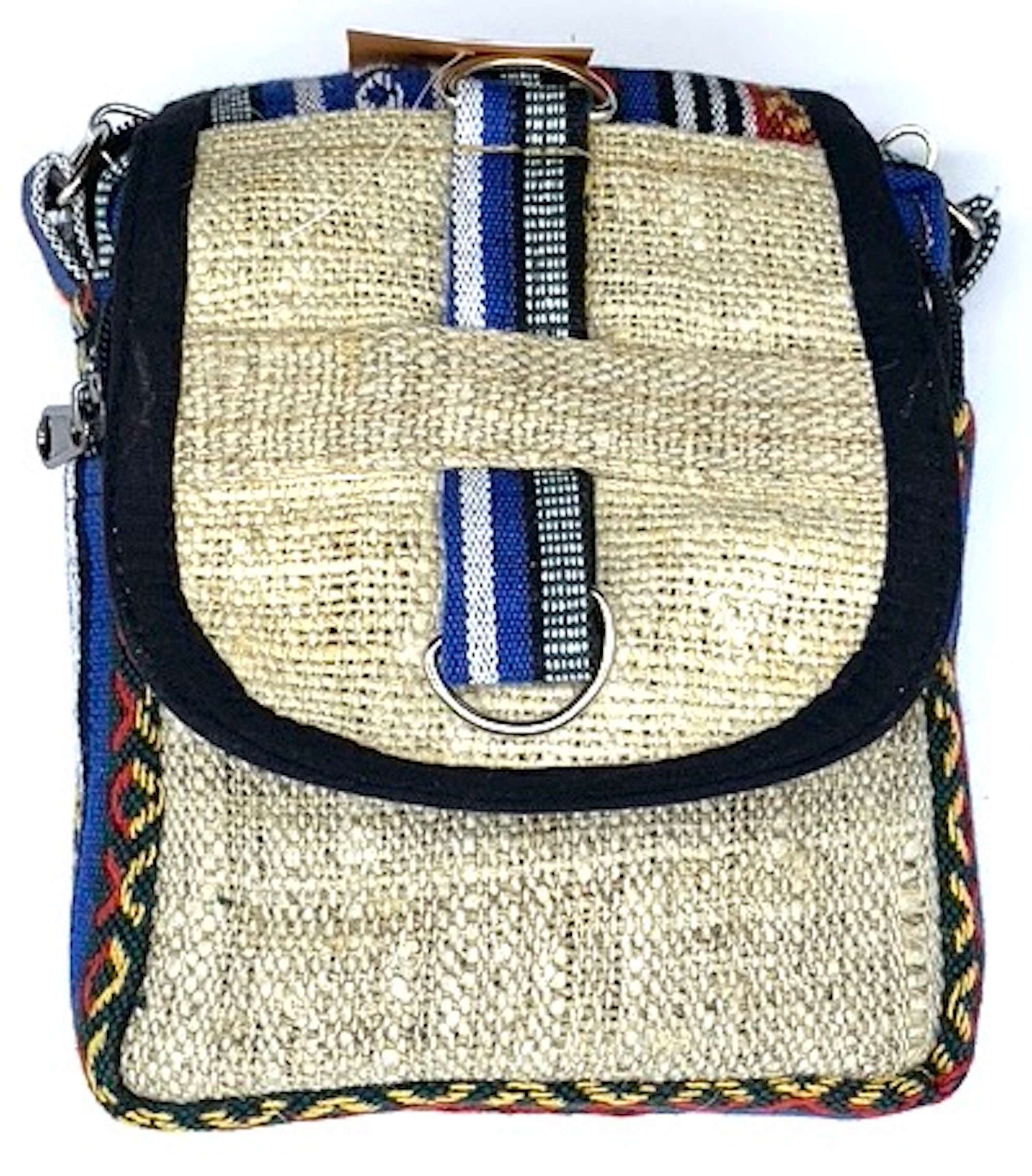 Unique design four pocket Hemp Hobo Passport crossbody bag Etsy