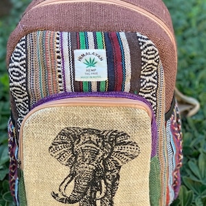 Himalayan Hemp Backpack Small Hippie Festival Bag, Fair Trade