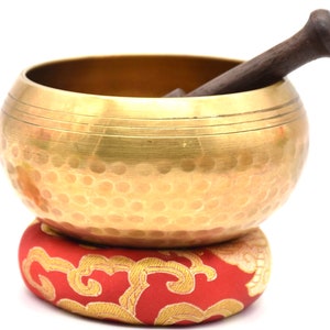 Authentic Hand beaten Tibetan singing bowl for Meditation peace & love Mindfulness Yoga-Chakra Sound Healing