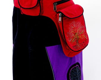 Tree of Life Cotton Fanny Pack Handmade Hippie Festival Bum Bag
