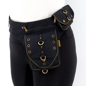 Handmade Black Canvas Fanny Pack Himalaya Hippie Boho Bag