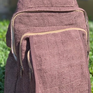 Unique Himalaya Hemp Sling Backpack Hippie Backpack Festival Backpack Hiking Backpack 100% Hemp|100 VEGAN| FAIR TRADE | Handmade with Love