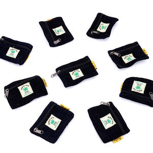 Porta-moedas 100% cânhamo, carteira de cânhamo, porta-moedas, bolsa para moedas, produto autêntico de cânhamo, produto ecológico