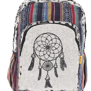 Himalaya Cotton Large Backpack Hippie Backpack Festival Backpack Hiking and Laptop Backpack FAIR TRADE Handmade with Love.
