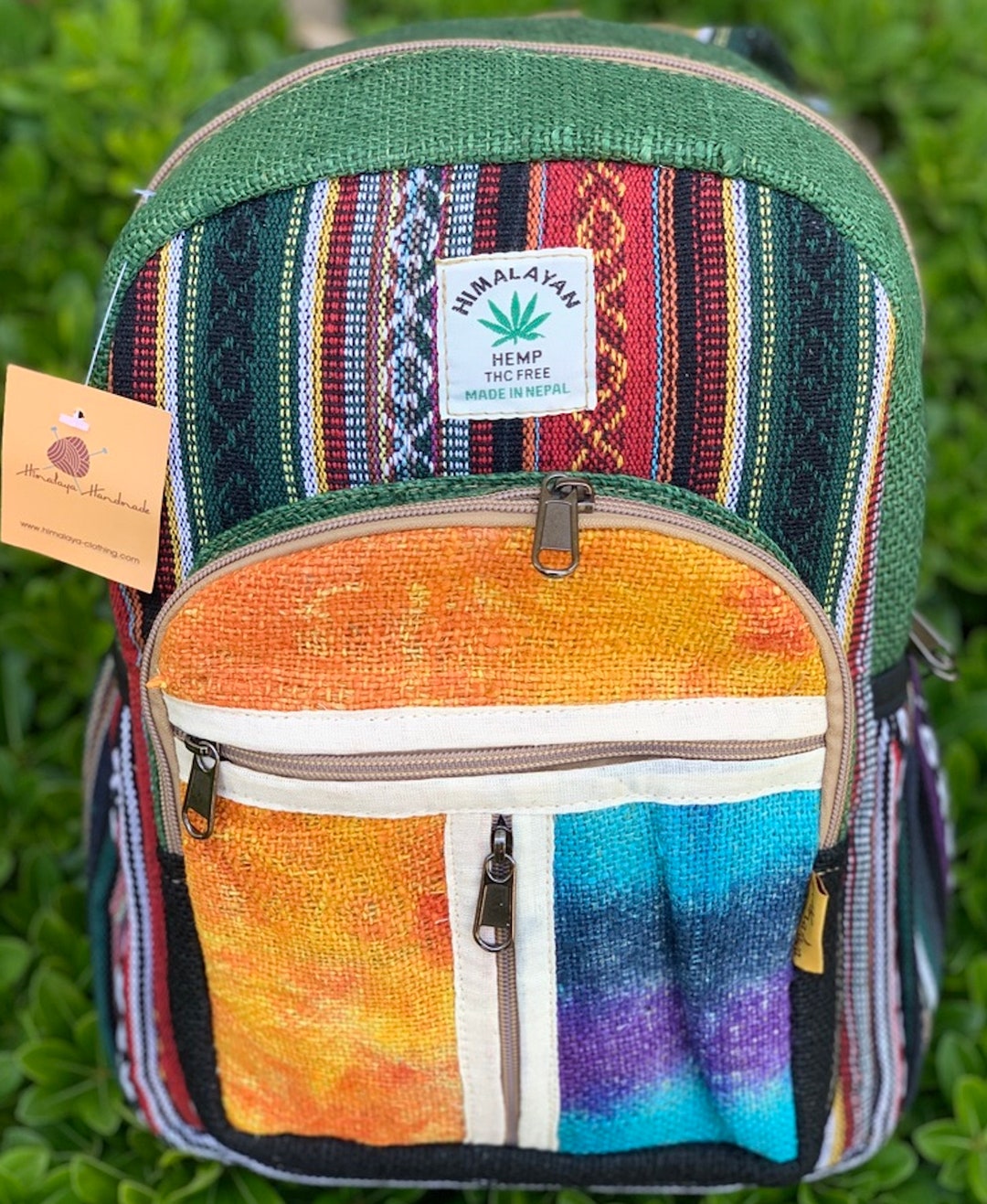 Unique Tie Dye Mini Hemp Backpack Small Backpack Hippie Backpack