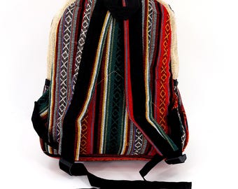 NEW! HOT ITEM!  Himalayan Hemp multi Fabric Back Pack Boho Hippie Trendy Hip 41RgAdv467L._AC_UY1000_.jpg main image 4