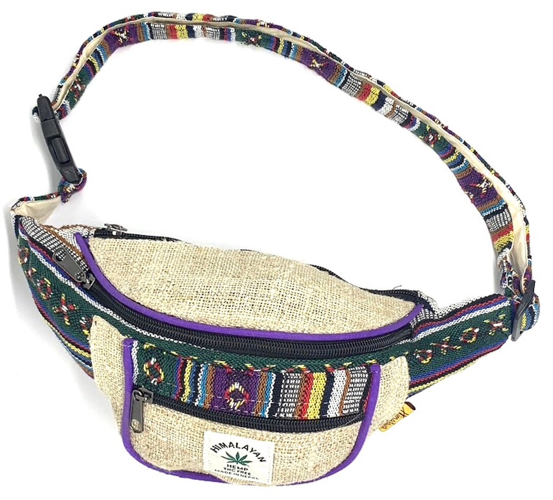 100 Himalaya Hemp Multipurpose West Pack Bag, Festival Belt Bag, Hip