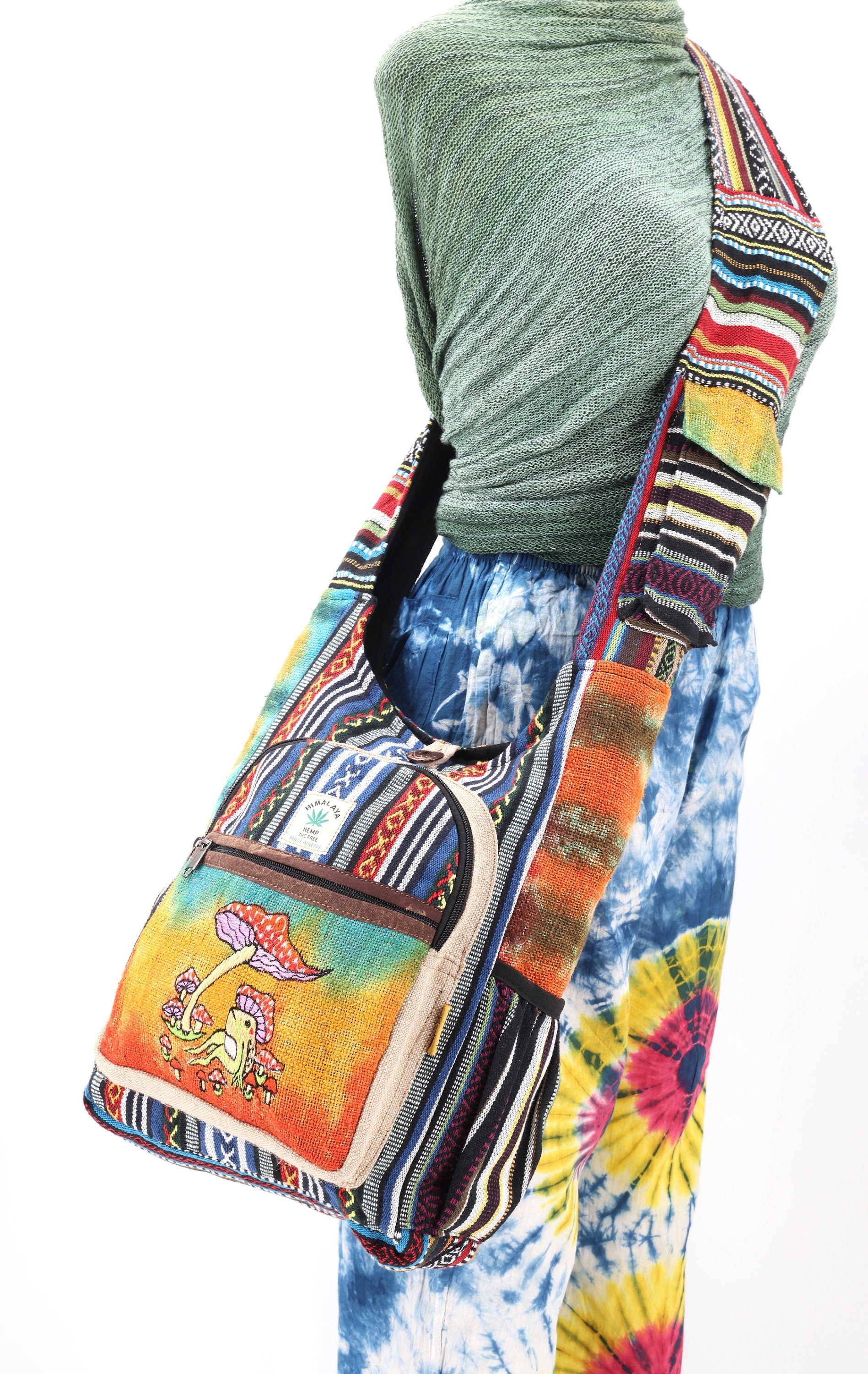 Cotton Patched Hippies Bag | Embrace Boho-Chic Style | Amazing Hands Nepal