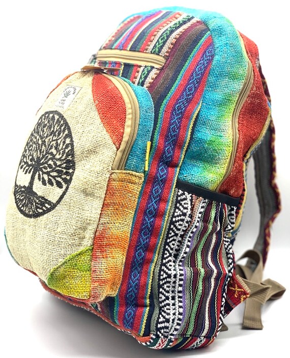 ヒマラヤ ヘンプ タイダイ ラージ バックパック ヒッピー バックパック  