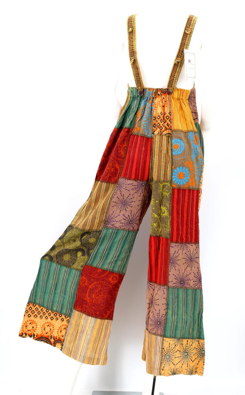 Cotton Patchwork Overalls Handmade Hippie Bohemian Jumpsuit - Etsy