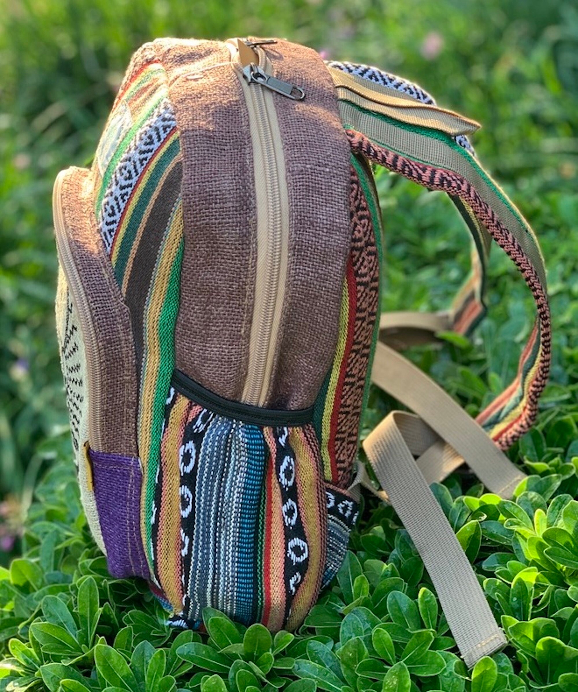 Unique Himalaya Hemp Backpack Small Backpack Hippie Backpack Etsy