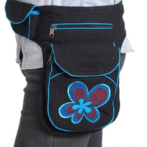 100% Cotton multi purpose waist pack Bag, Festival Belt Bag, Hip Bag, Bum Bag, Travel Bag, Holster bag,Festival Fanny Pack Adjustable Strap.
