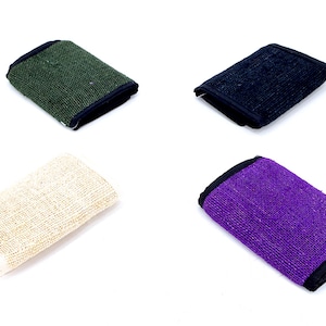Cartera de diseño único hecha 100 % de cáñamo en varios colores, cartera de cáñamo, producto ecológico
