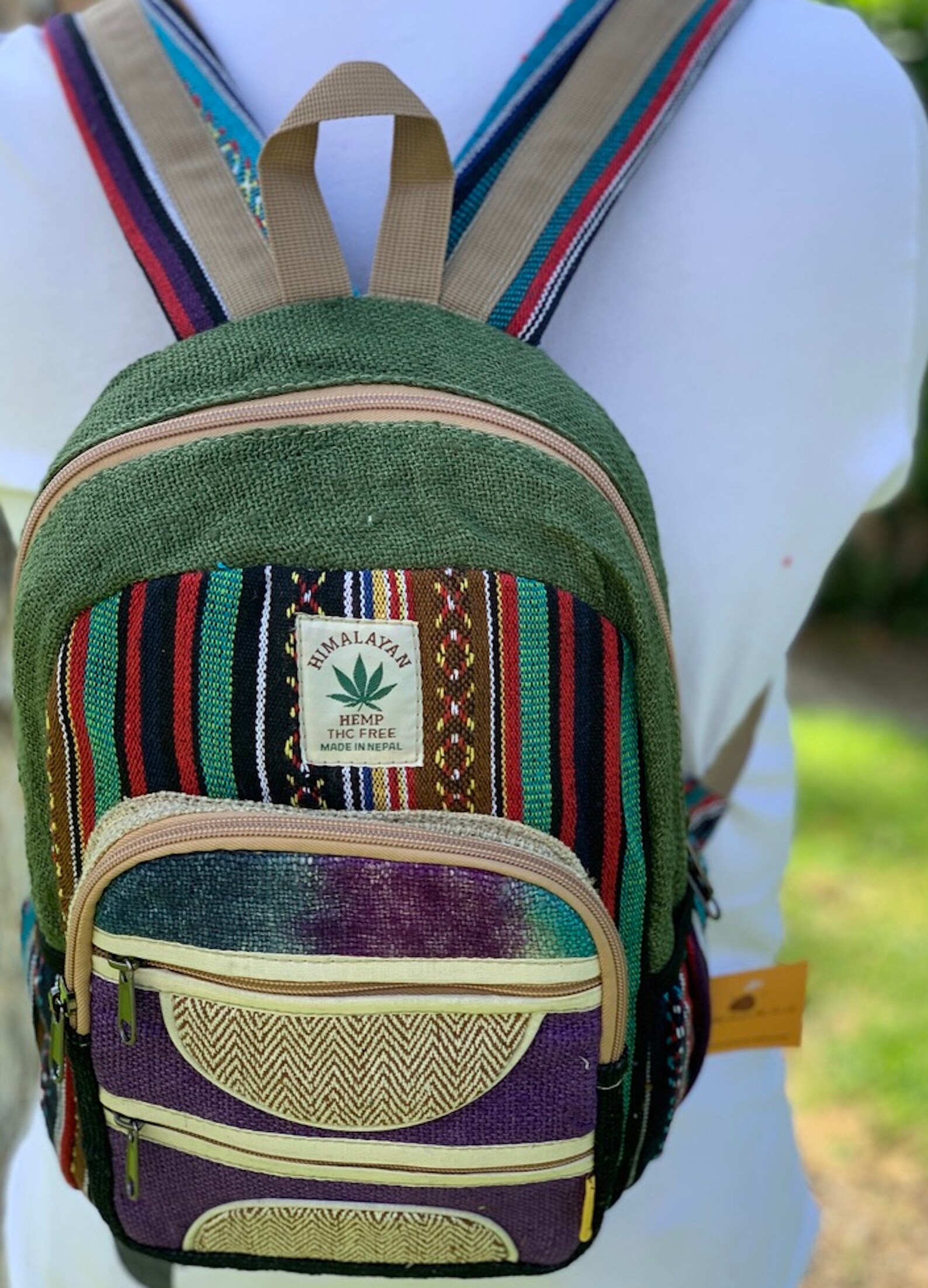 Unique Mini Hemp Backpack Small Back Pack Hippie Bag Pack Etsy