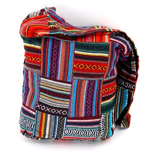 Unique Design Cotton Boho iPad crossbody bag Hippie Bag Festival Bag Travel Bag 100% Cotton100 VEGAN FAIR TRADE Handmade with Love image 6