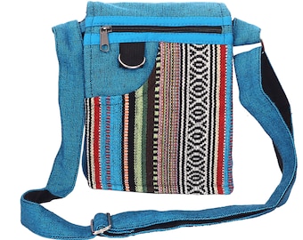 Hippie Boho Passport & iPad sac à bandoulière 100% coton Fait à la main au Népal