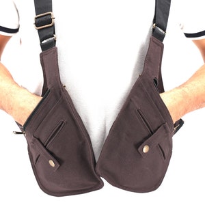 Einzigartige Design Holster Tasche Hippietasche Festival Tasche Reise Unisex Canvas Weste Gilet Schultertasche Gebrauchstasche FAIR TRADE | Handgefertigt mit Liebe