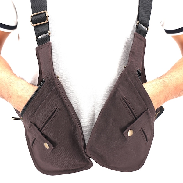 Unique design Holster bag Hippie Bag Festival Bag Travel Unisex Canvas vest gilet shoulder utility bag FAIR TRADE | Handmade with Love