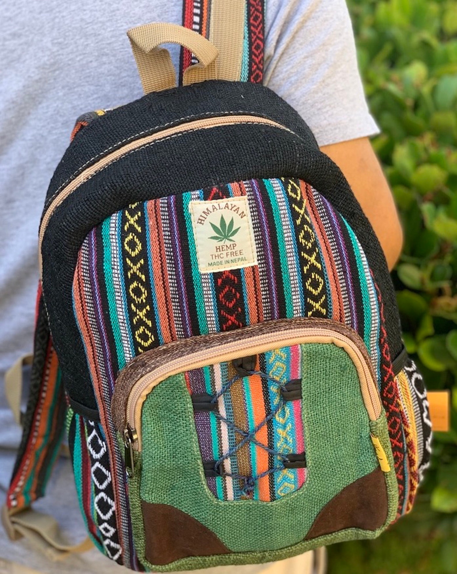 Unique Mini Hemp Backpack Small Back Pack Hippie Bag Pack Etsy