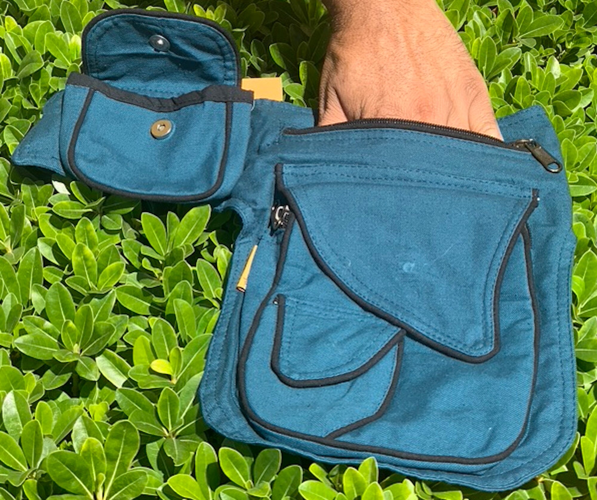 100 Cotton Multi Purpose Waist Pack Bag Festival Belt Bag Etsy