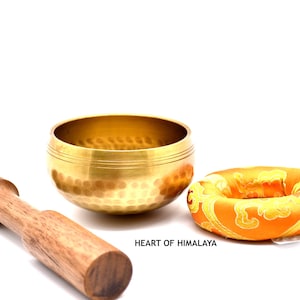 Hand Hammered Tibetan Singing Bowl Set 3.5&quot; Meditation Bowl with Mallet & Cushion