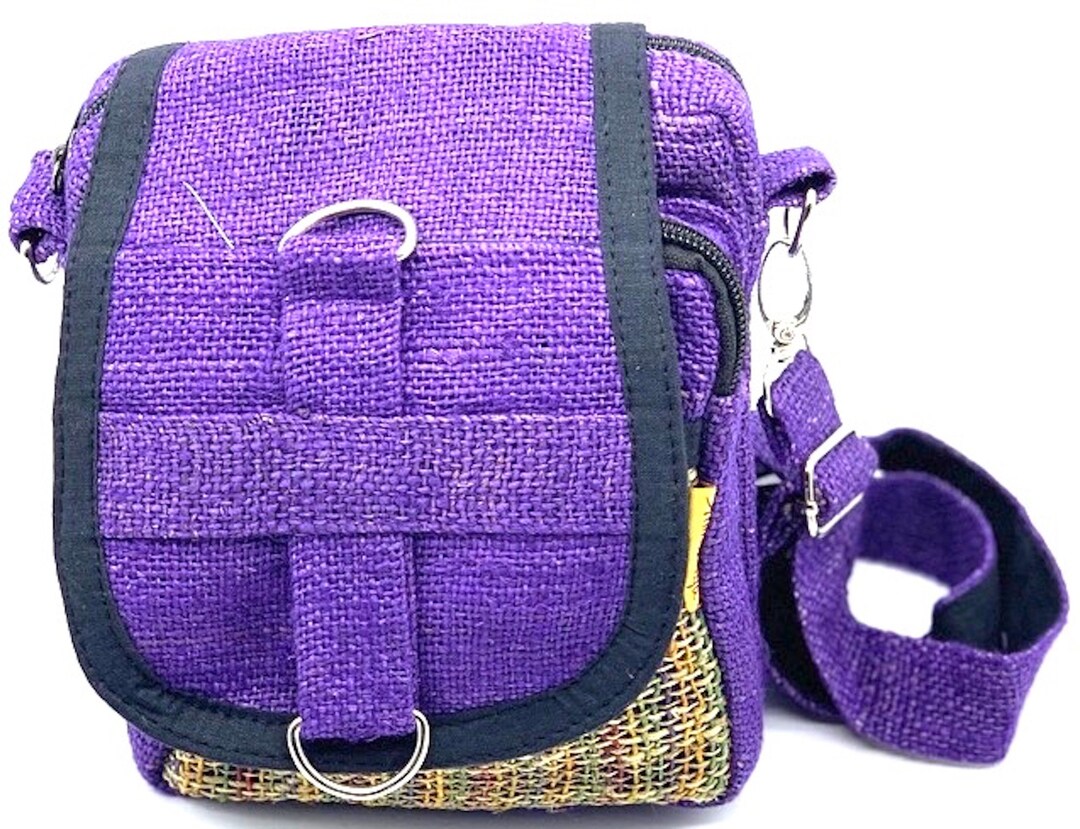 Unique Design Four Pocket Hemp Hobo Passport Crossbody Bag Hippie Bag